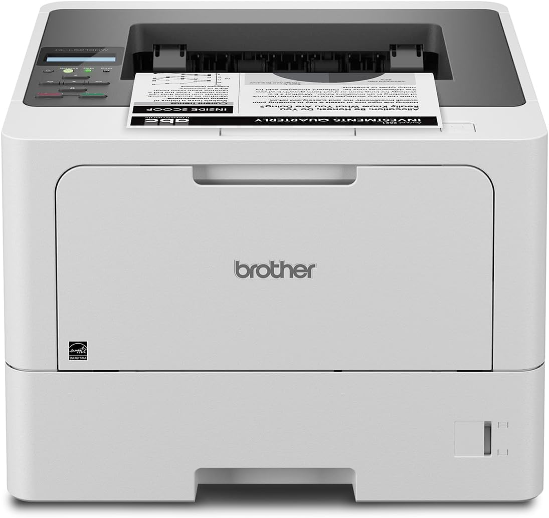 Brother HL-L5210DW Business Monochrome Laser WIFI Printer with Duplex Printing upto 48 PPM yield upto 11000 inbox Toner
