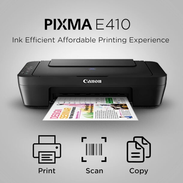 Canon Pixma E410 All-in-One Inkjet Printer - Image 3