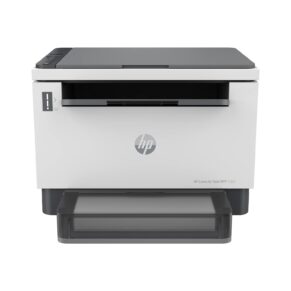 HP Laserjet Tank 1005 Printer for Home & SMB: 3-in-1 Print, Copy, Scan, Mess-Free 15 Sec Toner Refill, Lowest Cost Per Page for B&W Prints, Compact, Smart Guided Buttons
