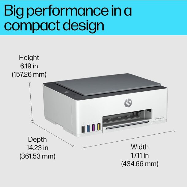 HP Smart Tank 520 All-in-one Colour Printer with 1 Extra Black Ink Bottle (Upto 12000 Black and 6000 Colour Prints) and 1 Year Extended Warranty with PHA Coverage. -Print, Scan & Copy for Office/Home - Image 2