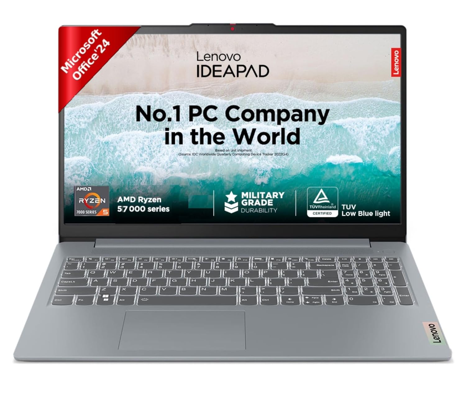 Lenovo IdeaPad Slim 3 AMD Ryzen 5 7520U Laptop – Ryzen 5 7520U, 16GB RAM, 512GB SSD, Windows 11 Laptop with Bag