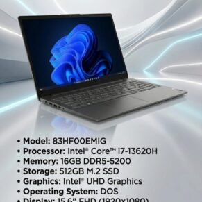 Lenovo V15 G5 IRL Laptop | Intel Core i7-13620H | 16GB DDR5 RAM | 512GB SSD | 15.6” FHD Display